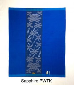 Plain Color Indonesian Sarong With Flower Designs in Middle Sarong